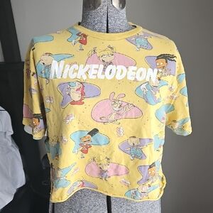 Nickelodeon OG 90s Cartoon Crew Crop Tee